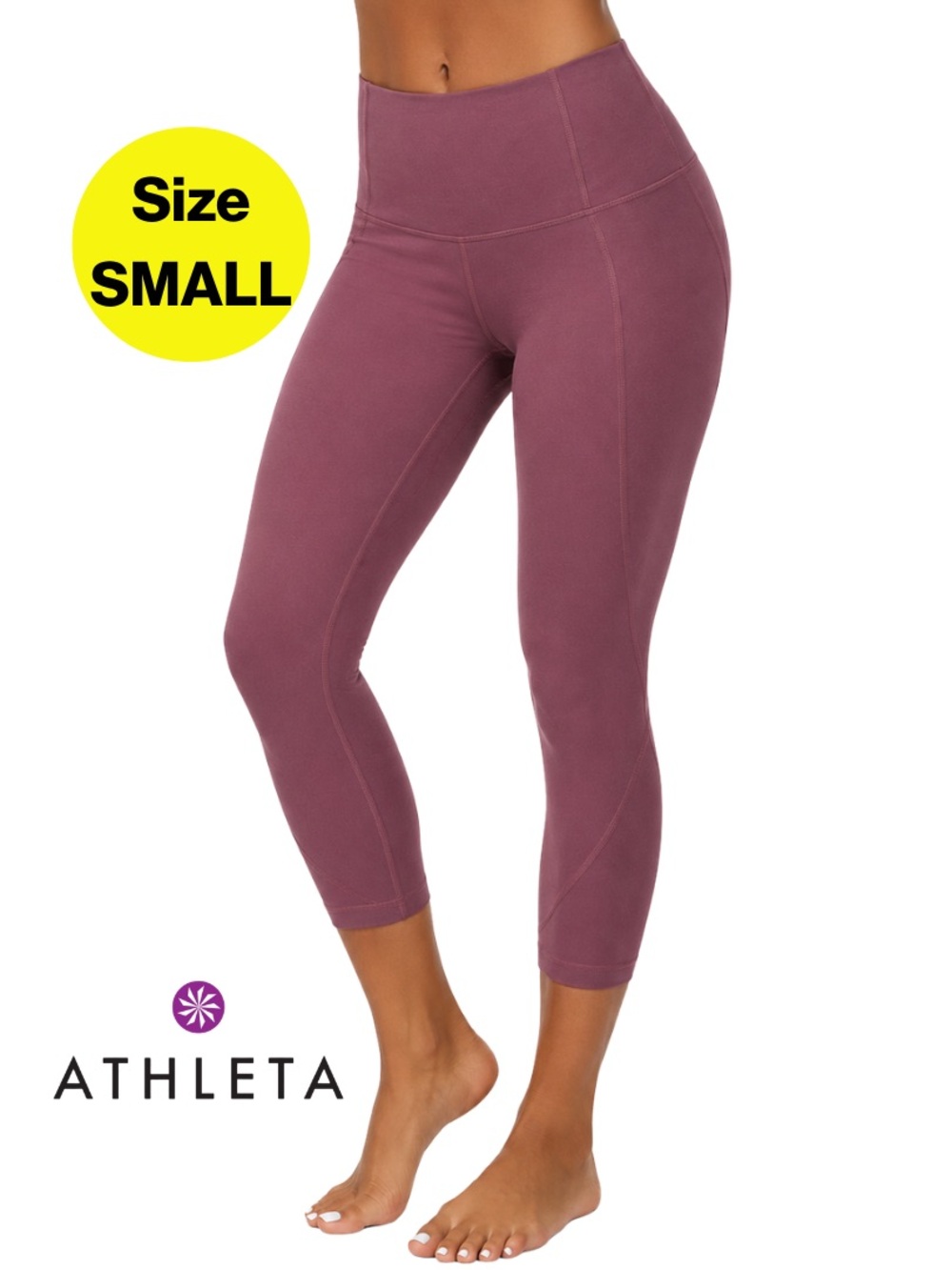 ATHLETA 🌹 Dusty Rose Eation 7/8 High-Rise Leggings (Women’s Small)